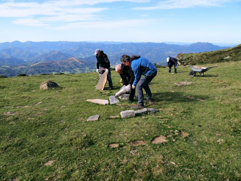 Voluntarios durante la jornada.